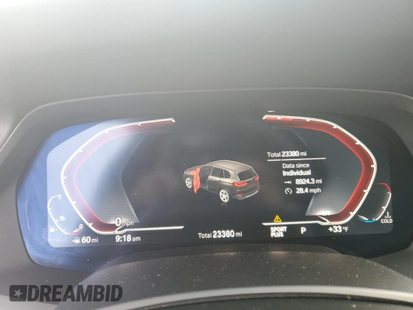 2019 BMW X5 xDrive40i with VIN 5UXCR6C50KLL04443, listed as a Copart auction lot 69102902 with 23,380 mi miles and Salvage Title. Bid and sale history available at carsss.com. Image 9.