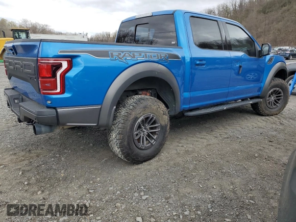 2020 Ford F-150 Raptor with VIN 1FTFW1RG2LFB42527, listed as a Copart auction lot 53603035 with 59,009 mi miles and Salvage Title. Bid and sale history available at carsss.com. Image 3.