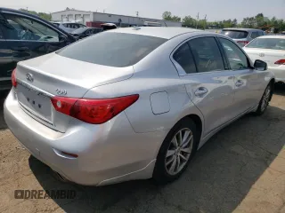 2015 Infiniti Q50 Premium with VIN JN1BV7AR2FM395710, listed as a Copart auction lot 60505055 with 108,333 mi miles and Salvage title. Bid and sale history available at DreamBid. Image 3.