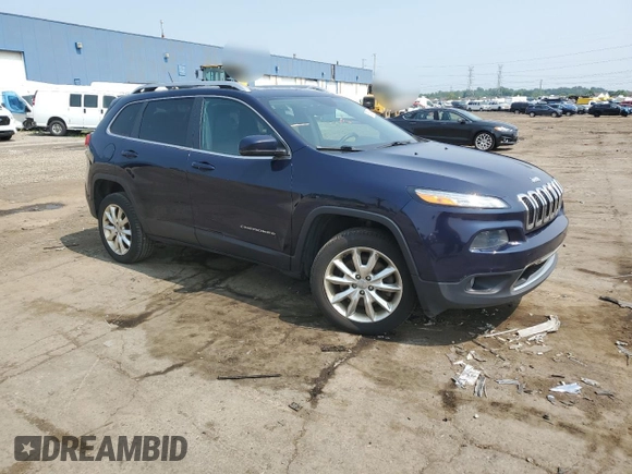 2014 Jeep Cherokee Limited with VIN 1C4PJLDB2EW238218, listed as a Copart auction lot 65024915 with 113,590 mi miles and Clean title. Bid and sale history available at DreamBid. Image 4.
