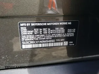 2022 BMW X5 xDrive40i with VIN 5UXCR6C01N9M94890, listed as a Copart auction lot 45261973 with Not Provided miles. Bid and sale history available at carsss.com. Image 15.