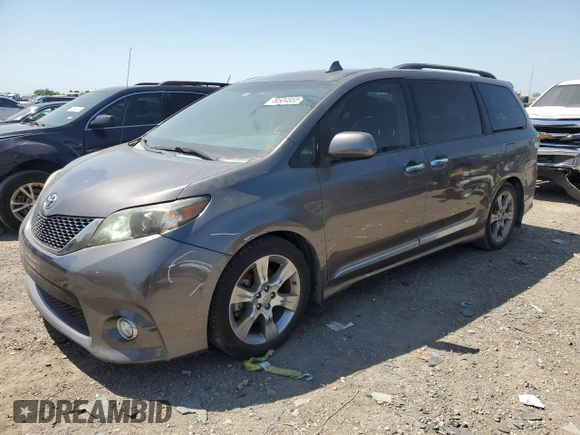 2012 Toyota Sienna SE with VIN 5TDXK3DC0CS239743, listed as a Copart auction lot 49504855 with 113,160 mi miles and Salvage title. Bid and sale history available at DreamBid. Image 1.