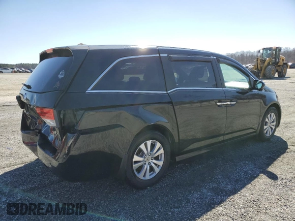 2014 Honda Odyssey EX-L with VIN 5FNRL5H64EB034147, listed as a Copart auction lot 46372795 with 156,720 mi miles and Salvage Title. Bid and sale history available at carsss.com. Image 3.