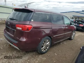 2016 Kia Sedona SX-L with VIN KNDME5C19G6138311, listed as a Copart auction lot 49214375 with 68,500 mi miles and Salvage Title. Bid and sale history available at carsss.com. Image 3.