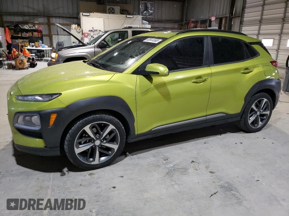 2020 Hyundai Kona Limited z VIN KM8K33A5XLU443910, wystawiony jako Copart lot #49544565 z przebiegiem 80 613 mil mil oraz Szkoda całkowita • Salvage title. Historia ofert i sprzedaży dostępna na DreamBid. Obrazek 1.