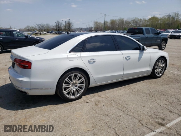 2015 Audi A8 3.0T with VIN WAU3GAFD1FN000655, listed as a Copart auction lot 52792305 with 133,387 mi miles and Salvage Title. Bid and sale history available at DreamBid. Image 3.