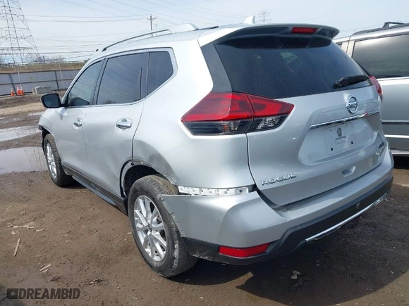 2020 Nissan Rogue S with VIN 5N1AT2MT8LC715568, listed as a IAAI auction lot 41843457 with 36728 miles. Bid and sale history available at carsss.com. Image 3.