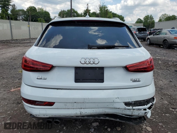 2017 Audi Q3 Premium with VIN WA1ECCFS3HR011650, listed as a Copart auction lot 59007505 with 67,728 mi miles and Salvage title. Bid and sale history available at DreamBid. Image 6.