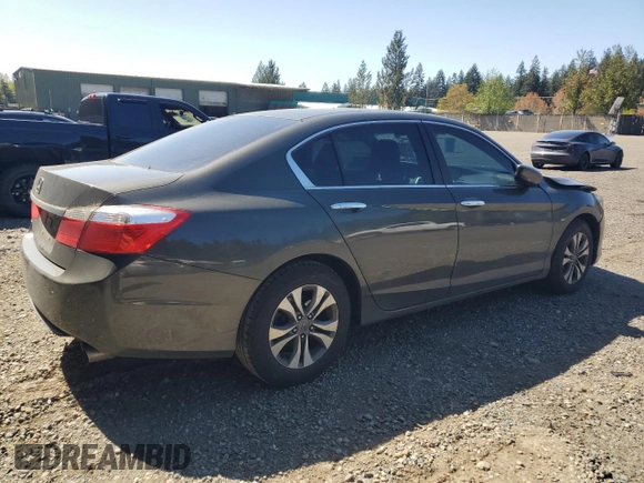2014 Honda Accord LX with VIN 1HGCR2F36EA092301, listed as a Copart auction lot 53475645 with 134,890 mi miles and Salvage Title. Bid and sale history available at carsss.com. Image 3.
