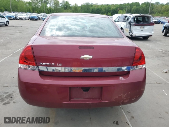 2006 Chevrolet Impala LS z VIN 2G1WB55K069277721, wystawiony jako Copart lot #54432905 z przebiegiem 203 490 mil mil oraz Szkoda całkowita • Salvage title. Historia ofert i sprzedaży dostępna na DreamBid. Obrazek 6.
