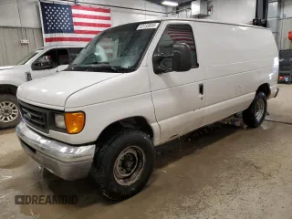 2007 Ford Econoline Cargo Commercial z VIN 1FTNE24L77DA07733, wystawiony jako Copart lot #52733655 z przebiegiem 282 725 mil mil oraz Czysty tytuł • Clean title. Historia ofert i sprzedaży dostępna na DreamBid. Obrazek 1.