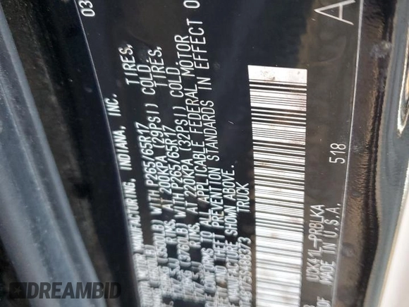 2005 Toyota Tundra Limited with VIN 5TBDT48175S488373, listed as a Copart auction lot 41514905 with 251,842 mi miles and Salvage title. Bid and sale history available at DreamBid. Image 13.