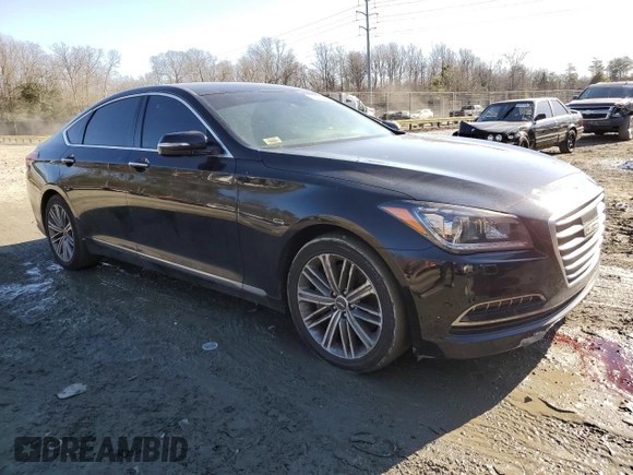 2017 Genesis G80 3.8L with VIN KMHGN4JE4HU200526, listed as a Copart auction lot 44784775 with 98,389 mi miles and Salvage Title. Bid and sale history available at DreamBid. Image 4.