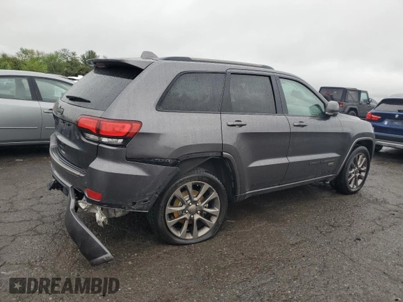 2016 Jeep Grand Cherokee Limited 75th Anniversary with VIN 1C4RJFBGXGC482082, listed as a Copart auction lot 56217165 with 80,787 mi miles and Salvage Title. Bid and sale history available at DreamBid. Image 3.