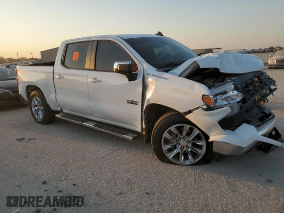 2022 Chevrolet Silverado 1500 LT with VIN 1GCPACED2NZ579651, listed as a Copart auction lot 75667024 with 0 mi miles and Salvage Title. Bid and sale history available at carsss.com. Image 4.