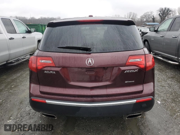 2010 Acura MDX with VIN 2HNYD2H25AH529007, listed as a Copart auction lot 44940695 with 179,198 mi miles and Salvage Title. Bid and sale history available at carsss.com. Image 6.