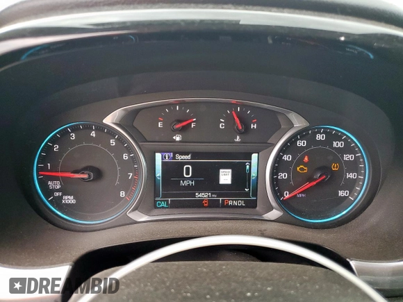 2019 Chevrolet Traverse Premier with VIN 1GNERKKW4KJ298050, listed as a Copart auction lot 57559355 with 54,521 mi miles and Salvage title. Bid and sale history available at DreamBid. Image 9.