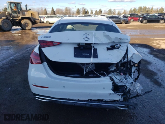 2024 Mercedes-Benz C 300 with VIN W1KAF4HBXRR164323, listed as a Copart auction lot 42512355 with 7,494 mi miles and Salvage Title. Bid and sale history available at DreamBid. Image 6.