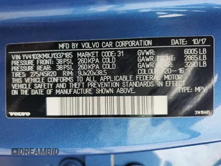 2018 Volvo XC90 R-Design with VIN YV4102KMXJ1337185, listed as a Copart auction lot 54086505 with 106,608 mi miles and Salvage Title. Bid and sale history available at DreamBid. Image 13.