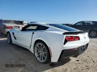 2017 Chevrolet Corvette Grand Sport 1LT with VIN 1G1YV2D78H5107232, listed as a Copart auction lot 74328344 with 0 mi miles and Non Repairable. Bid and sale history available at carsss.com. Image 2.