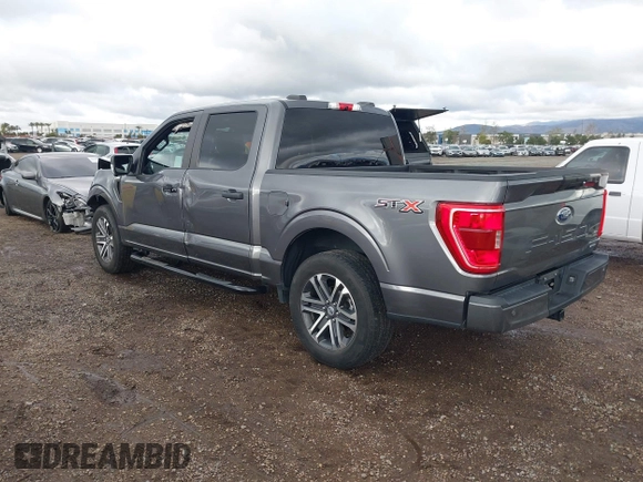 2021 Ford F-150 XL with VIN 1FTEW1CPXMFC34281, listed as a IAAI auction lot 41765916 with 115,370 mi miles. Bid and sale history available at carsss.com. Image 3.