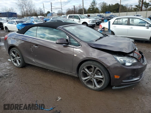 2017 Buick Cascada Premium with VIN W04WH3N5XHG001582, listed as a Copart auction lot 43045885 with 75,173 mi miles and Salvage title. Bid and sale history available at DreamBid. Image 4.