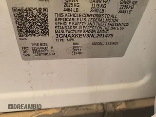 2022 Chevrolet Equinox LT z VIN 3GNAXKEV3NL291479, wystawiony jako IAAI lot #42561793 z przebiegiem 29 457 mil mil oraz . Historia ofert i sprzedaży dostępna na DreamBid. Obrazek 18.