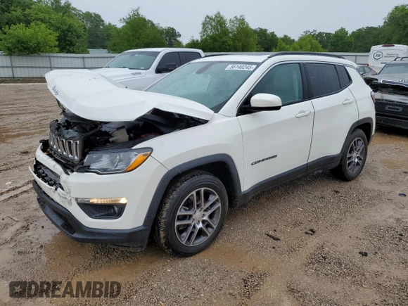2020 Jeep Compass Latitude with VIN 3C4NJCBBXLT158971, listed as a Copart auction lot 56140245 with 38,212 mi miles and Salvage title. Bid and sale history available at DreamBid. Image 1.