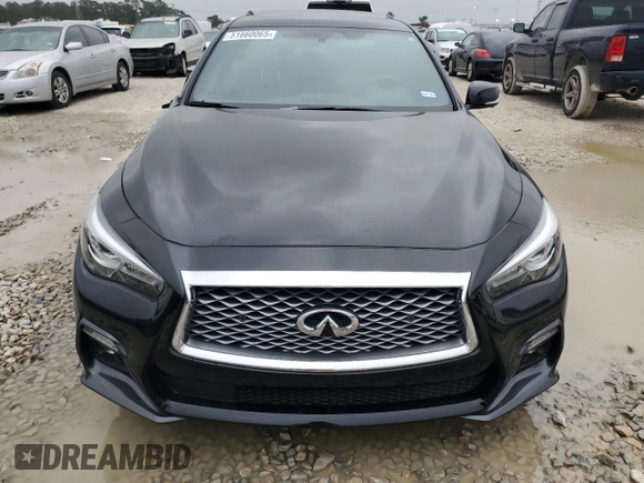 2021 Infiniti Q50 Sensory with VIN JN1EV7CP7MM700320, listed as a Copart auction lot 51660065 with 32,886 mi miles and Salvage title. Bid and sale history available at DreamBid. Image 5.
