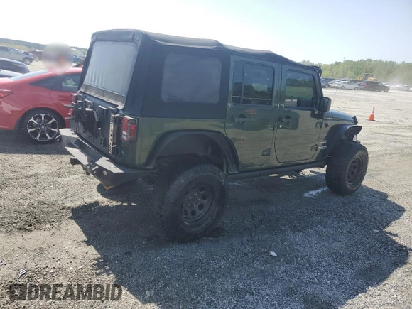 2008 Jeep Wrangler Unlimited Sahara with VIN 1J4GA59158L550576, listed as a Copart auction lot 53095565 with 208,434 mi miles and Salvage Title. Bid and sale history available at DreamBid. Image 3.