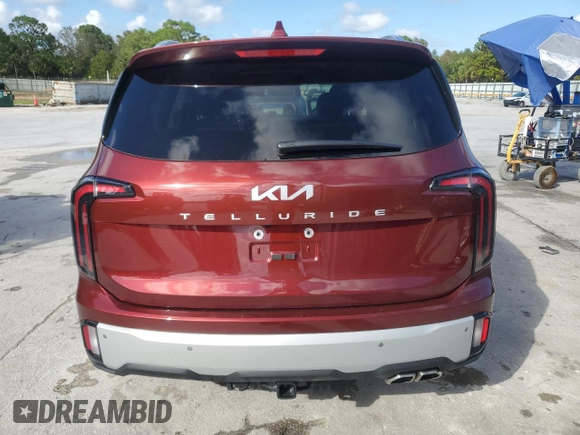 2024 Kia Telluride EX with VIN 5XYP34GC3RG554511, listed as a Copart auction lot 80327014 with 3,006 mi miles and Salvage Title. Bid and sale history available at DreamBid. Image 6.