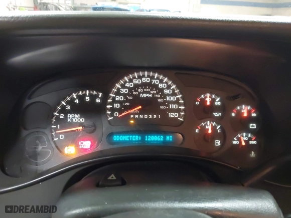 2007 Chevrolet Silverado 1500 LT2 with VIN 1GCEK19B97E120418, listed as a IAAI auction lot 41044613 with 120,062 mi miles. Bid and sale history available at carsss.com. Image 7.