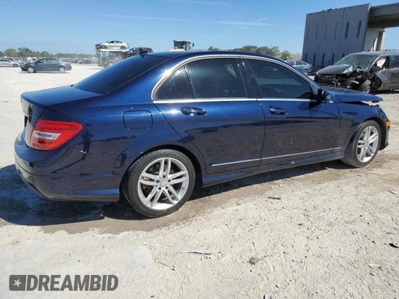 2014 Mercedes-Benz C 250 Sport with VIN WDDGF4HB0EA963918, listed as a Copart auction lot 50125245 with 49,923 mi miles and Salvage Title. Bid and sale history available at DreamBid. Image 3.