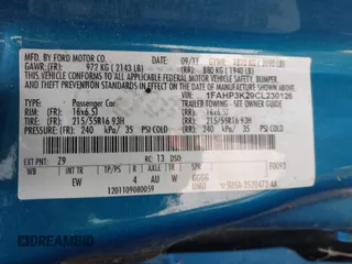 2012 Ford Focus SE z VIN 1FAHP3K29CL230126, wystawiony jako IAAI lot #42306310 z przebiegiem 143 981 mil mil oraz . Historia ofert i sprzedaży dostępna na DreamBid. Obrazek 9.