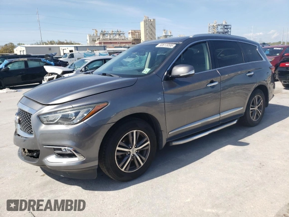 2017 Infiniti QX60 with VIN 5N1DL0MN8HC523125, listed as a Copart auction lot 50613095 with 101,111 mi miles and Salvage Title. Bid and sale history available at DreamBid. Image 1.