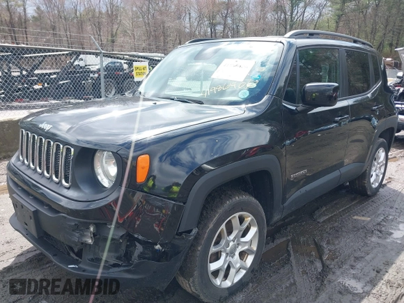 2016 Jeep Renegade Latitude with VIN ZACCJBBT3GPD93736, listed as a IAAI auction lot 41986406 with 98,571 mi miles. Bid and sale history available at carsss.com. Image 2.