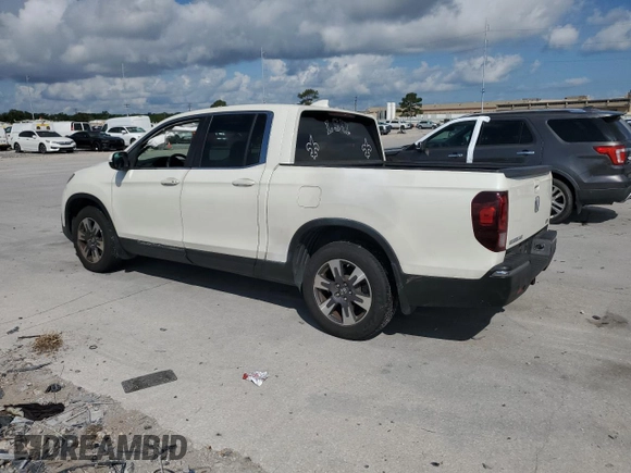 2017 Honda Ridgeline RTL with VIN 5FPYK2F53HB001434, listed as a Copart auction lot 58414335 with 187,711 mi miles and Salvage title. Bid and sale history available at DreamBid. Image 2.