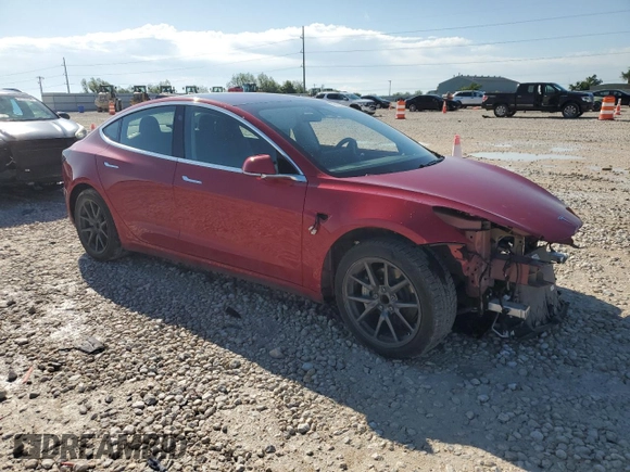 2018 Tesla Model 3 Long Range Battery with VIN 5YJ3E1EA0JF058425, listed as a Copart auction lot 52443635 with 80,722 mi miles and Salvage Title. Bid and sale history available at DreamBid. Image 4.