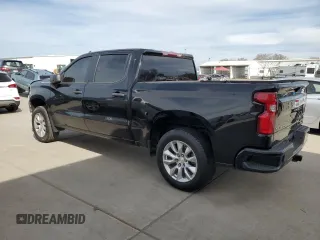 2020 Chevrolet Silverado 1500 Custom with VIN 1GCPWBEH9LZ175287, listed as a Copart auction lot 46489055 with 59,388 mi miles and Salvage Title. Bid and sale history available at carsss.com. Image 2.