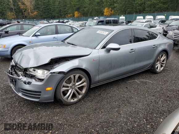 2012 Audi A7 3.0 Premium Plus with VIN WAUSGAFCXCN002273, listed as a Copart auction lot 80582624 with 126,706 mi miles and Salvage Title. Bid and sale history available at carsss.com. Image 1.