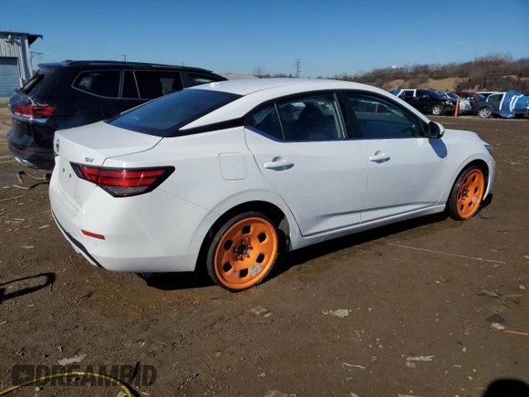 2021 Nissan Sentra SV with VIN 3N1AB8CV6MY263418, listed as a Copart auction lot 46242745 with 56,746 mi miles and Salvage Title. Bid and sale history available at carsss.com. Image 3.
