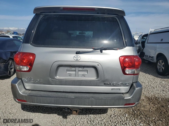 2006 Toyota Sequoia Limited with VIN 5TDBT48A96S268507, listed as a Copart auction lot 52196525 with 199,074 mi miles and Salvage Title. Bid and sale history available at carsss.com. Image 6.