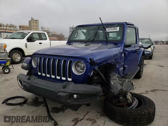 2020 Jeep Wrangler Unlimited Sahara with VIN 1C4HJXEN0LW148812, listed as a Copart auction lot 44254895 with 0 mi miles and Salvage Title. Bid and sale history available at carsss.com. Image 11.