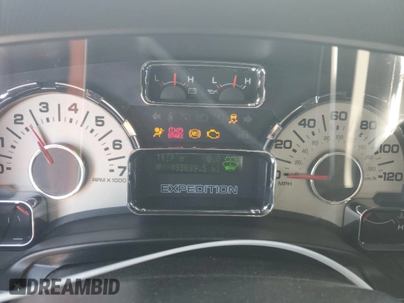 2011 Ford Expedition Limited with VIN 1FMJU1K59BEF09268, listed as a Copart auction lot 58311625 with 133,839 mi miles and Salvage title. Bid and sale history available at DreamBid. Image 9.