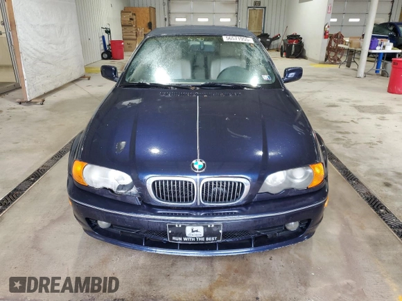 2001 BMW 3 Series 325Ci with VIN WBABS33471JY57525, listed as a Copart auction lot 56571955 with 190,163 mi miles and Salvage title. Bid and sale history available at DreamBid. Image 5.