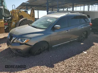 2018 Nissan Pathfinder Platinum z VIN 5N1DR2MN5JC644324, wystawiony jako Copart lot #47608265 z przebiegiem 116 157 mil mil oraz Szkoda całkowita • Salvage title. Historia ofert i sprzedaży dostępna na DreamBid. Obrazek 1.