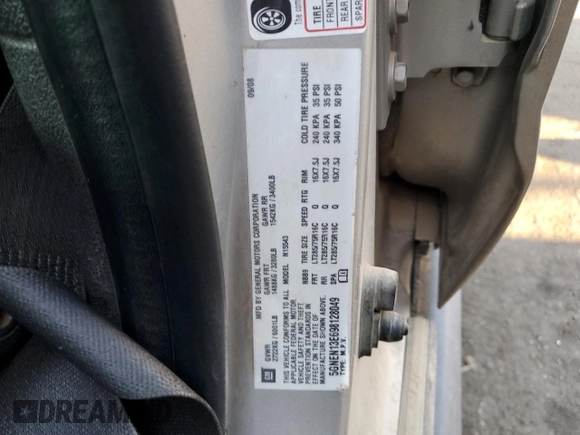 2009 Hummer H3 with VIN 5GNEN13E698128049, listed as a Copart auction lot 70453514 with 154,567 mi miles and Salvage Title. Bid and sale history available at DreamBid. Image 12.