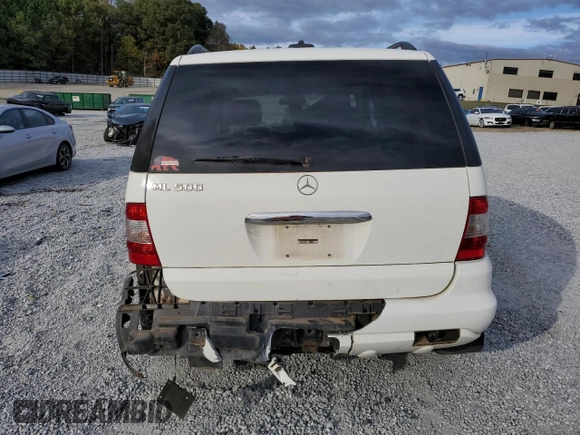 2002 Mercedes-Benz M-Class with VIN 4JGAB75EX2A365564, listed as a Copart auction lot 80570224 with 160,193 mi miles and Salvage Title. Bid and sale history available at carsss.com. Image 6.