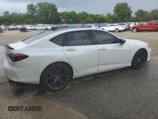 2022 Acura TLX Type S with VIN IA046313, listed as a Copart auction lot 45343545 with 8,105 mi miles and Salvage title. Bid and sale history available at DreamBid. Image 3.