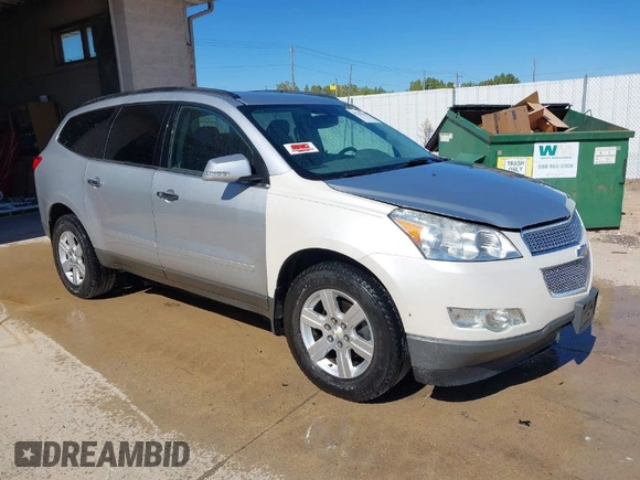 2012 Chevrolet Traverse 1LT with VIN 1GNKRGED5CJ370286, listed as a IAAI auction lot 40425141 with 125,280 mi miles and . Bid and sale history available at DreamBid. Image 1.